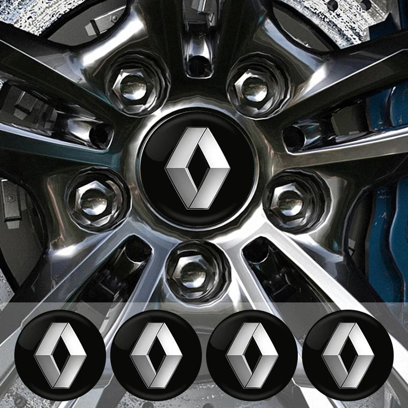 For Renault Clio Laguna 2 Megane 2 3 Duster Logan Captur 4pcs 56/60mm Car Wheel Center Hub Cap Badge Emblem Decal SS1
