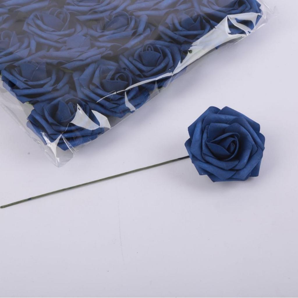 Gefärbte Pe-Schaumstoff-Blütenköpfe Hohe Imitation Farbverlauf Farbe Rose Valentinstag Bogen Handstrauß Material