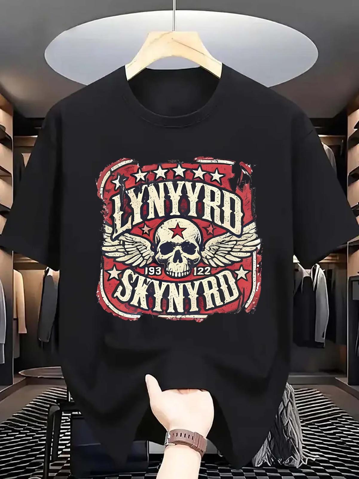 Vintage Style Skull Graphic Plus Size T-Shirt with Wings and Distressed Text - E Unisex T-Shirt S