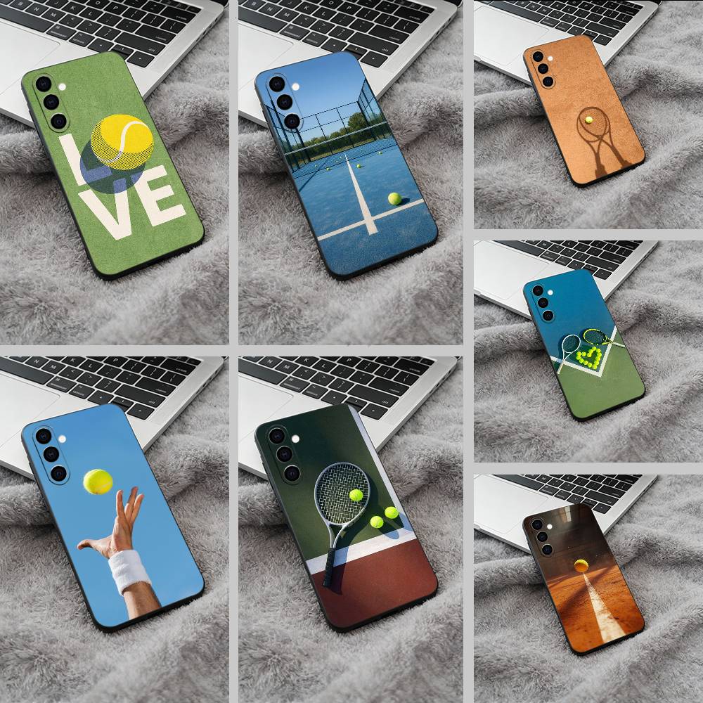 Popular Sport - Tennis Phone Case For Samsung Galaxy A73,A71 A72,A70,A53,A52,A51,Soft Silicone Black Cover