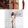 Elegant Sexy Women Sloping Shoulder Ruffled Party Evening Irregular Wedding Dress