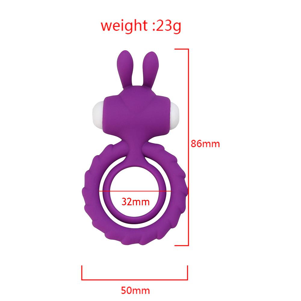 Dual Vibrating Cock Ring Dick Penis Ring Cockring Soft Silicone Adult Sex Toys for Men for Couples Enhancing Harder Erection