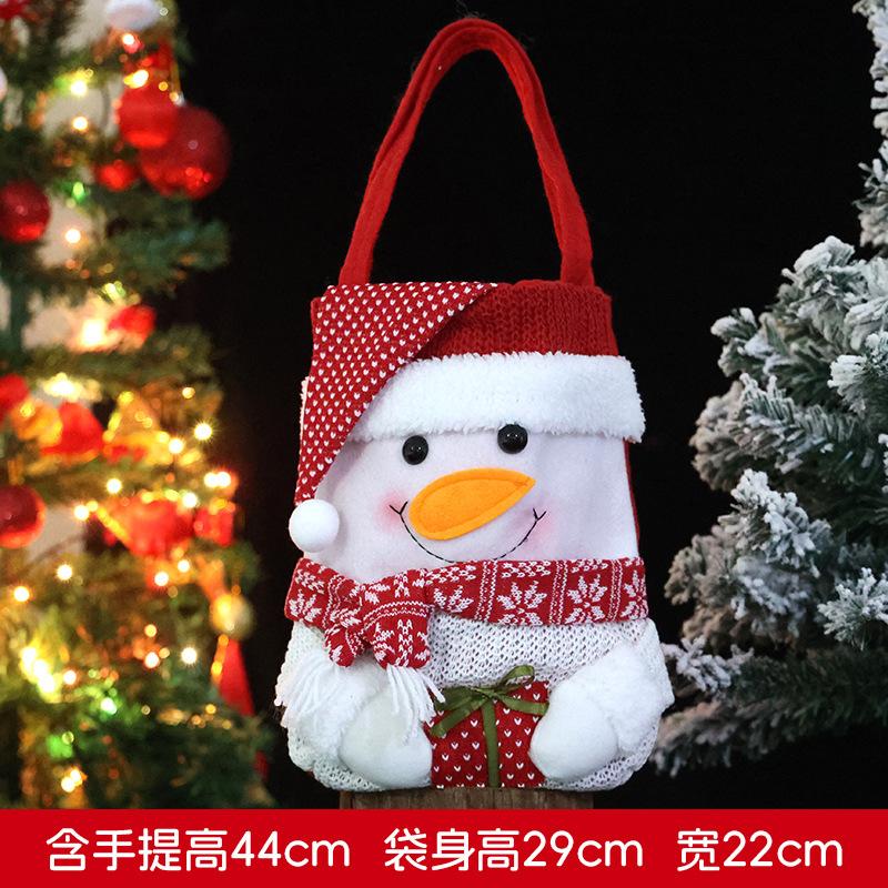 Apple bag,  Red Christmas Knitted Gifts Bags Candy Bags OldMan Snowman Elk Tote Bag Candy Storage Pouches Christmas Decoration