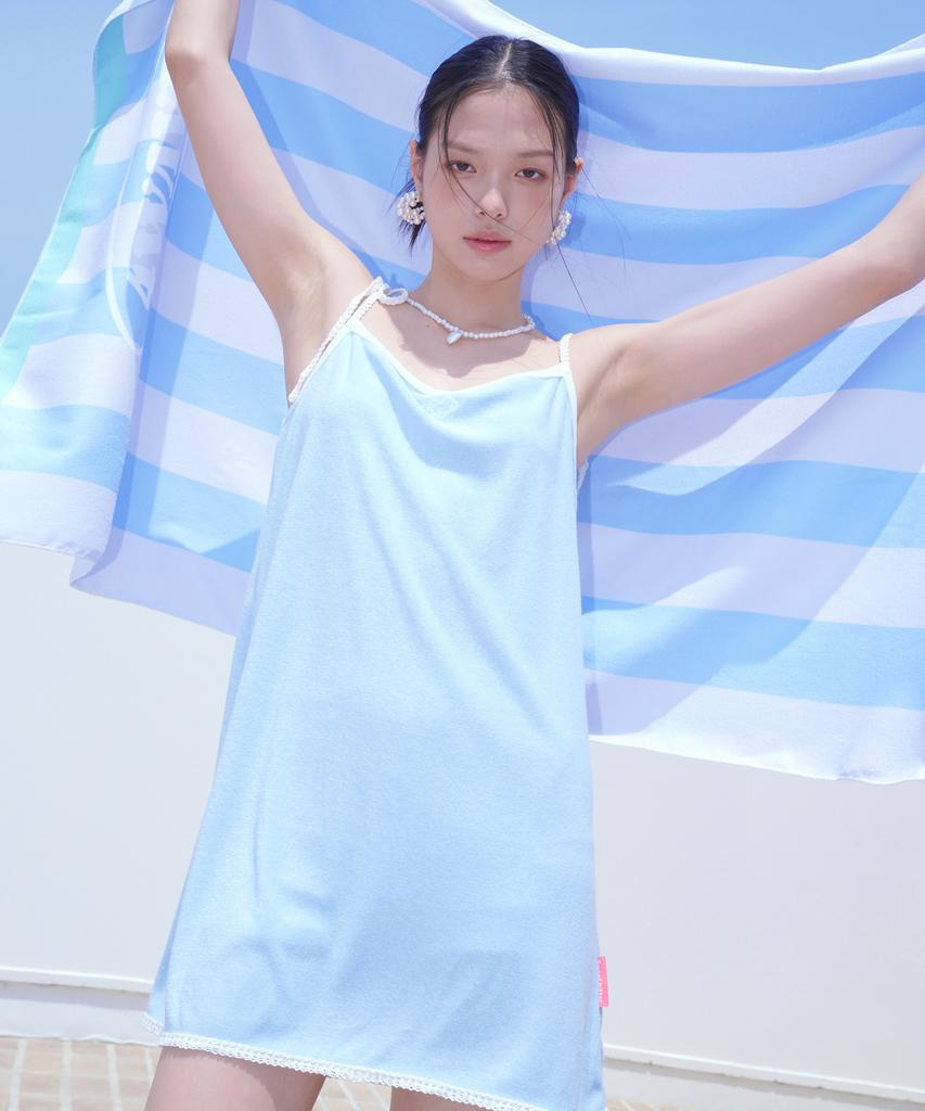 Sweet Bitter Ribbon Terry Dress_Blue