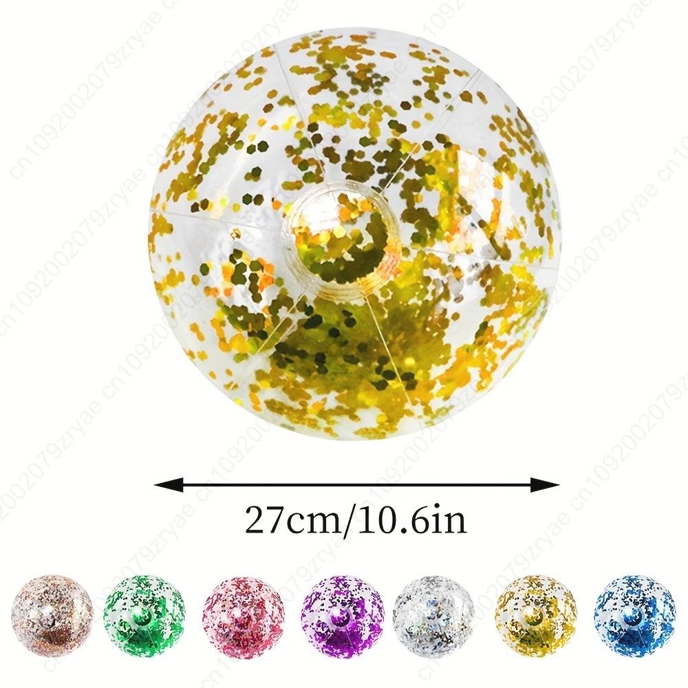 Inflatable 1Pc Beach Ball Pvc Sequin Bal Summer Beach Swimming Pool Party Water Sports Fun Accessories For Kids Adults Children's Birthday Gift