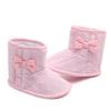 Newborn Baby Autumn Winter Boots Butterfly Knot Knitted Cotton Shoes Solid Fashion Toddler Soft Sole Anti-slip Warm Shoes