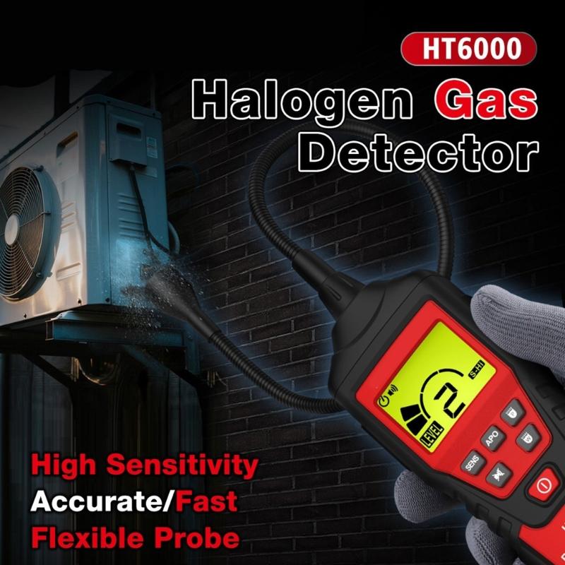 Gas Leakage Tester Sniffer Leak Detector HVAC Air Conditioning Refrigeration System Detection Tool