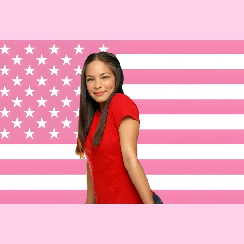Arazzo bandiera americana rosa