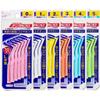 [.co.jp Exclusive] Dental Pro Interdental Brushes, L-Shaped, Size 0 (SSSS), 10 Brushes x 4 Packs + 2 Floss Picks