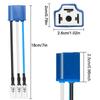 2 PCS H4 HB2 9003 Wiring Harness Headlight Socket, Ceramic Headlight Connector for Car Fog Light Retrofit 14AWG