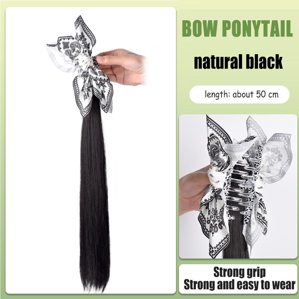 Ponytail Synthetic Wig Rose Feather Grip Female Twist Boxing Braid Feather Rose Grip Low Side Ponytail