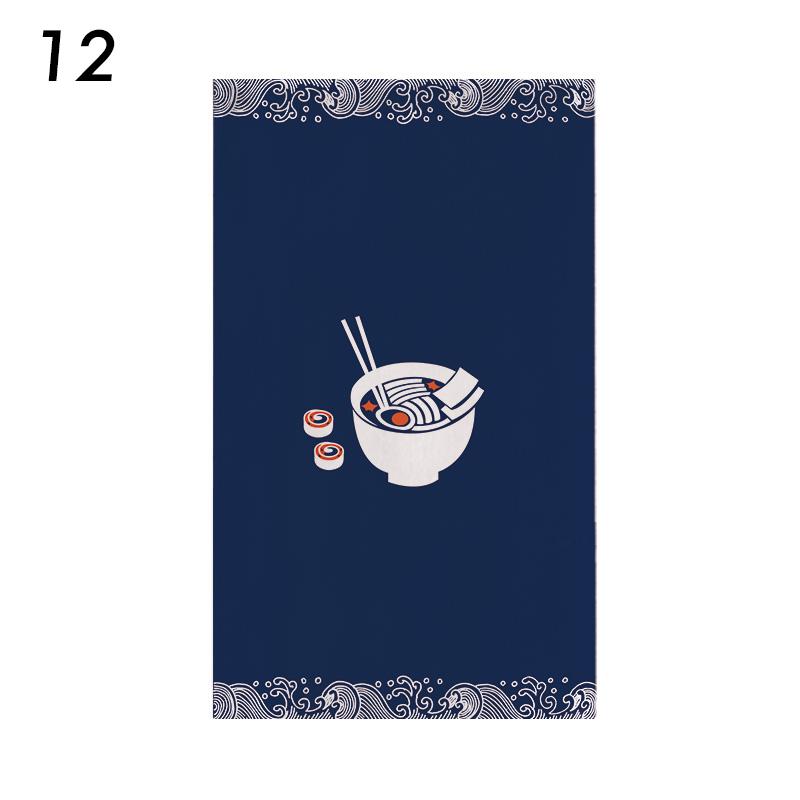 Japanese Style Door Head Half-curtain Noren Cuisine Izakaya Sashimi Seafood Restaurant Decor Short Curtains Kitchen Partition