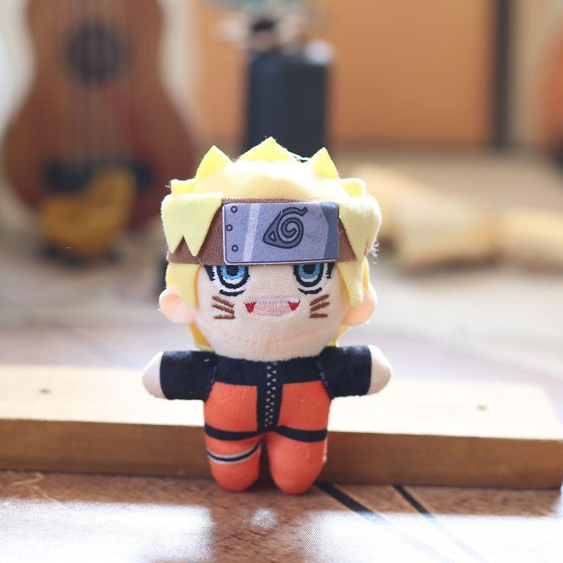 Plush Naruto Short Stuffed Doll Keychain Sasuke Kakashi Character For Fans Decor