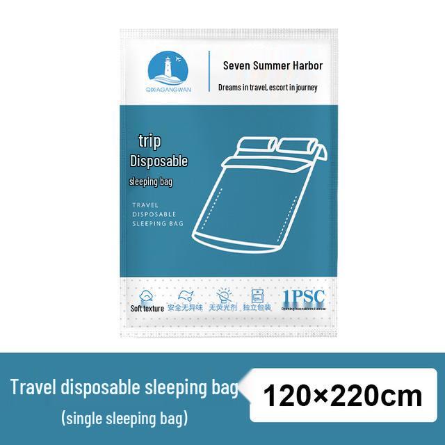 Stain-Proof Double Sleeping Bag for Travel & Camping - Portable, Disposable, Single/Double Use