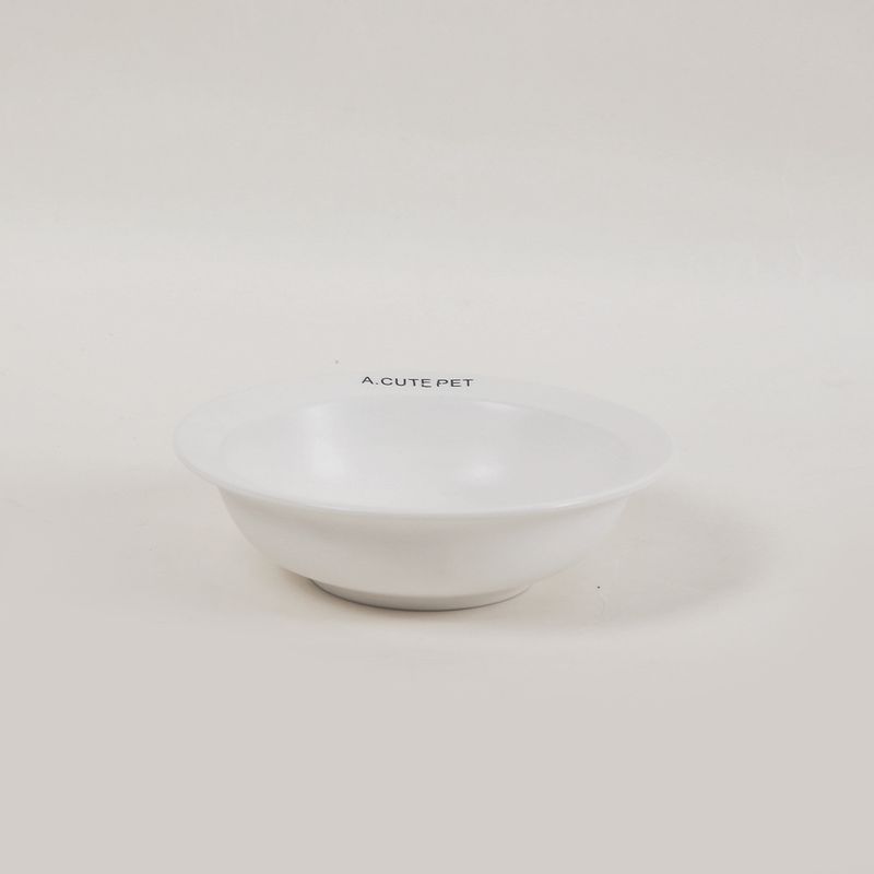 

Pet Placemat Waterproof Oil-Proof Cat Bowl Dog Bowl Non-Slip Mat Large Leather Cat Dog Eating Mat Pet Supplies Pure white bowl