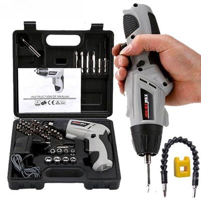 4.2V Rechargeable Electric Screwdriver Set with 45 Pieces - Multifunctional Handheld Tool for Home Use