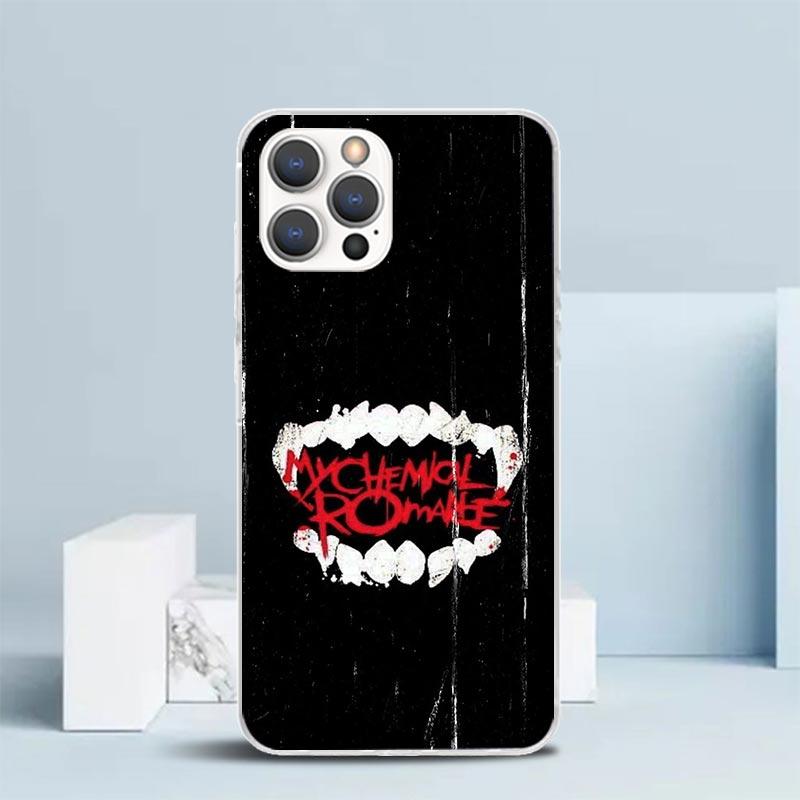 My Chemical Romance MCR Soft Cover for iPhone 16 17 Air 15 14 Pro Max 16E Phone Case 13 Mini 12 11 7 SE 8 Print Pattern Fit Case