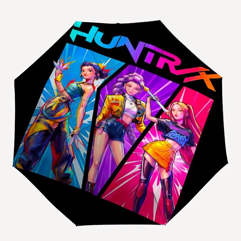 

1pc Huntress Team Automatic Folding Umbrella, Durable Plastic & Iron, Lightweight for Outdoor Daily Use 021