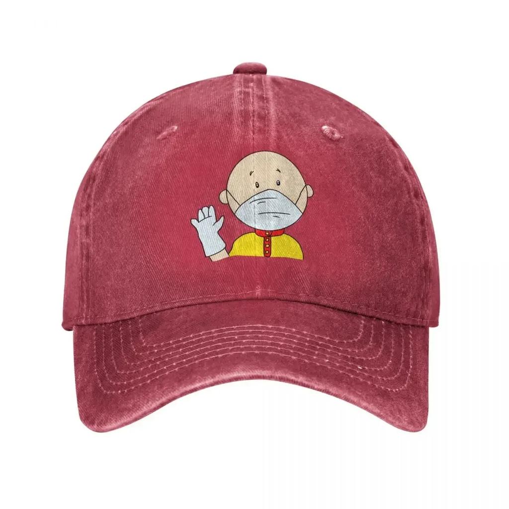 Quarantine Caillou Washed Baseball Cap Vintage Trucker Hat Summer Couple Women Running Hippie SunProof Baseball Caps