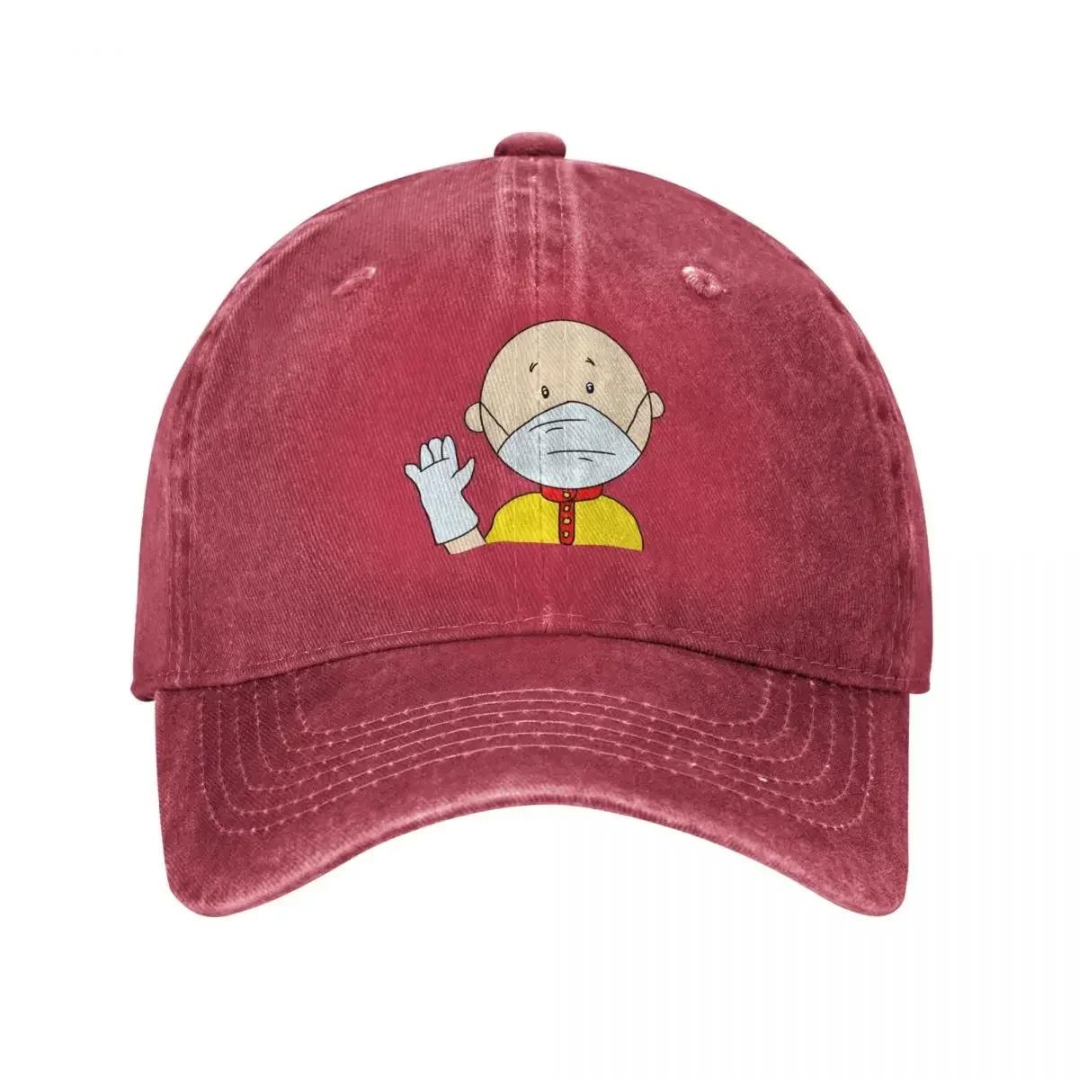 

Quarantine Caillou Washed Baseball Cap Vintage Trucker Hat Summer Couple Women Running Hippie SunProof Baseball Caps One Size