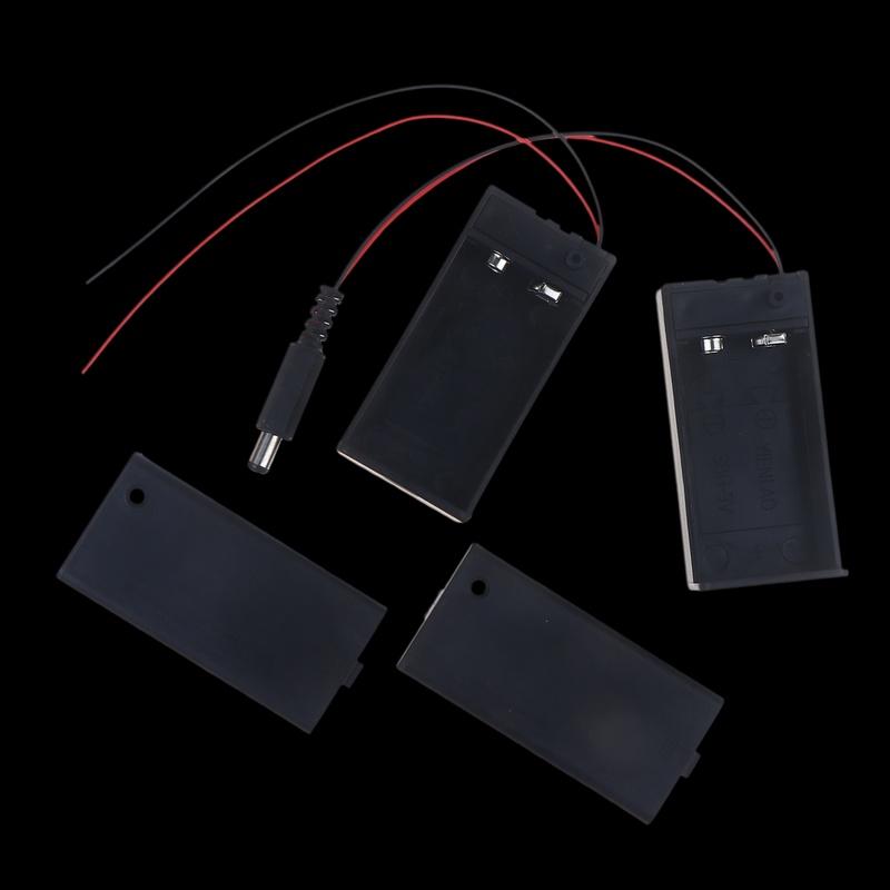 1/3/5Pcs 9V Battery Enclosure DIY Spare Parts With Top, Switch, Wire and DC Plug Included