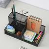 Multifunctional Pen Holder Creative Metal Iron Art Storage Pen Holder Student Stationery Desktop Office Storage Box