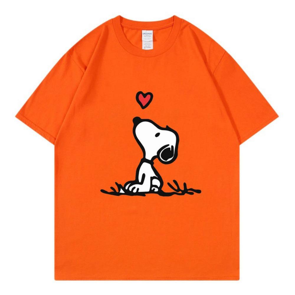 Cartoon Anime Women's T-shirt Summer Short-sleeved White T-shirt Top Fashion Couple Outfit