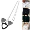 Frcolor Guitar Pick Necklace Guitar Pendant 2 Pieces Stainless Steel Celluloid Electric Guitar Bass Ukulele Guitarist Pick Storage Necklace Music