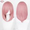 40cm Medium Basic Anime Cosplay Wig Bang Blond  Black White Red Pink Green Brown Gold Blue Heat Resistant Synthetic Hair Wigs