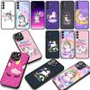 Pink Unicorns Rainbow Cover Phone Case for Samsung Galaxy A55 A54 A25 A36 A17 A26 A35 A33 A34 A14 A37 S8 S9 S20 S21 FE S10 Plus