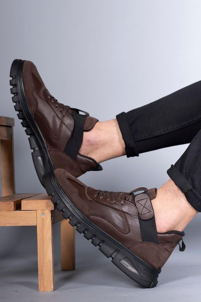 Pánské módní boty z umělé kůže na plochém podpatku černé lodičky