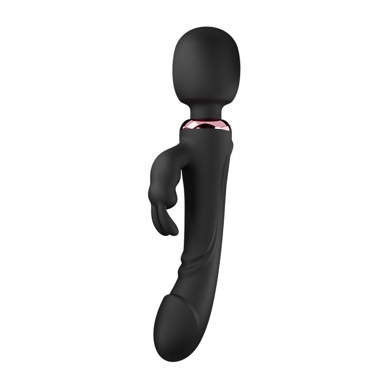 Dual-Ended Rabbit Vibrator for Women G Spot Clitoral Stimulator 3 Vibration Modes Waterproof Adult Sex Toy