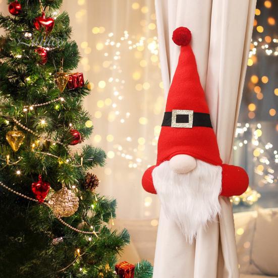 Curtain Buckle Curtain Holder Indoor Curtain Decoration Three-dimensional Santa Claus Curtain Tie Elk Snowman Shape Family Christmas Atmosphere