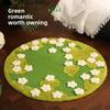 Arranhador para Gatos com Design de Flor com Sisal e Tapete de Pelúcia 2 em 1 Placa de Arranhar e Lounge para Gatos de Interior