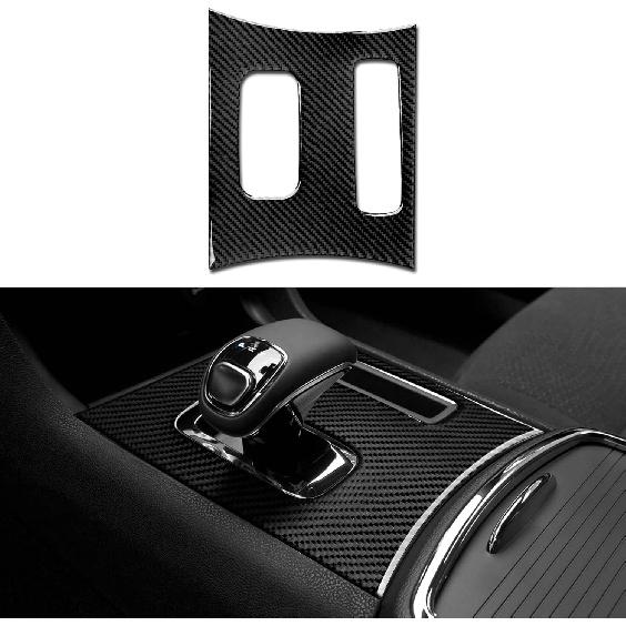 Car Gear Shift Panel Cover Decals for 2011 2012 2013 2014 Dodge Charger Accessories Carbon Fiber Interior Stickers
