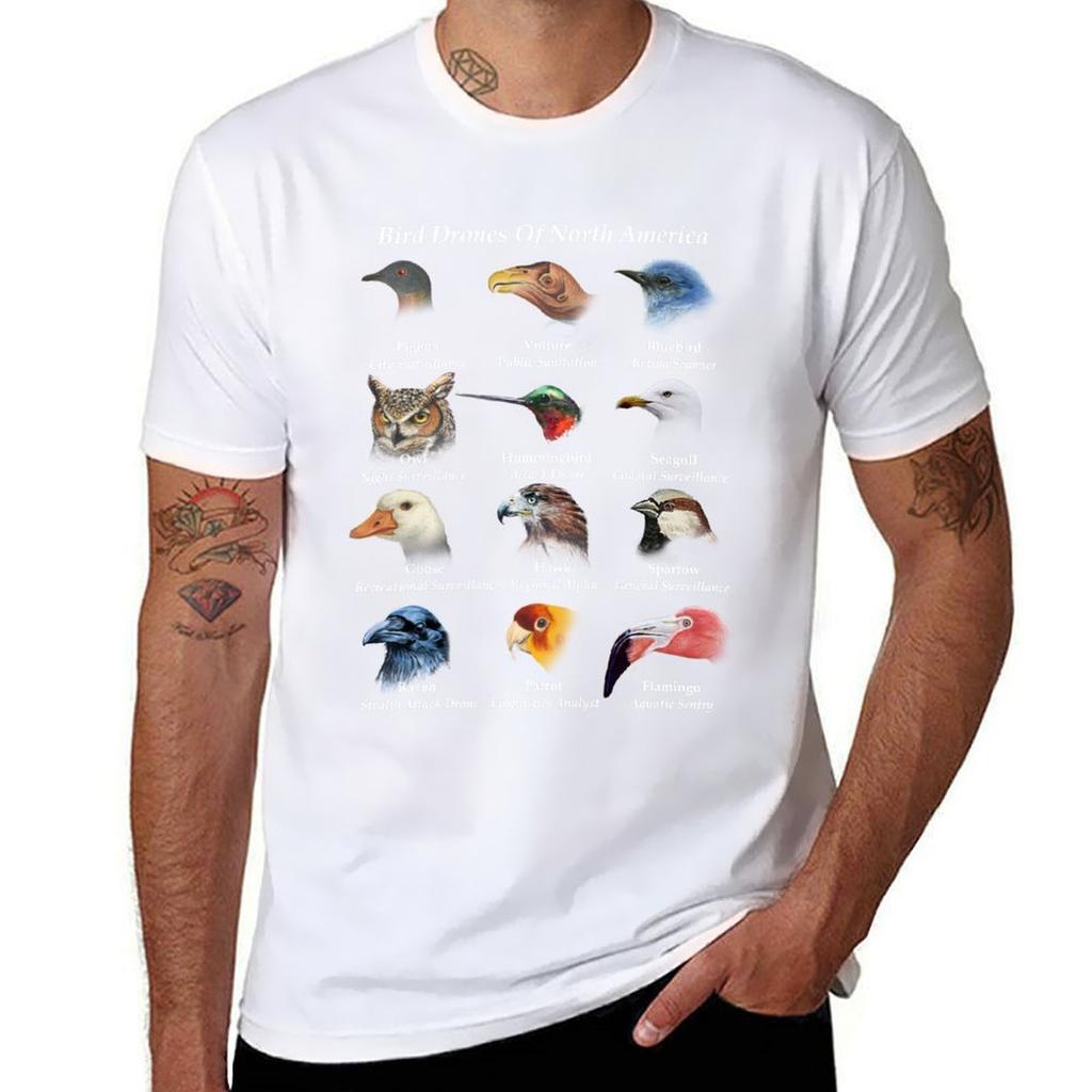 Bird Drones Of North America Funny Bird Watching Birdwatcher Cute Field Guide For Bird Lovers Tshirt