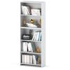 White Office Bookcase 70 CM with 5 Shelves Binders Toys Loft