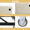 Sofa Bed with Storage Box 2-seater 3-in-1 Sofa Bed Foldable Adjustable Backrest USB Ports Armrest Pockets Beige 142x85x83 Cm