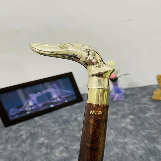 

Антикварный стиль Викторианский Винтажный Дизайнерская Латунная Ручка Трость Деревянная Трость M аэро