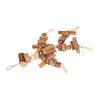 Parrot Toys Wood Blocks Bird Toys Reduce Anxiety Exercise Beak Bird Chew Toys with Movable Hooks