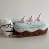 Cartoon Cherry Cake Pencil Case - Korean Style, Large Capacity, Multi-use for Female Students