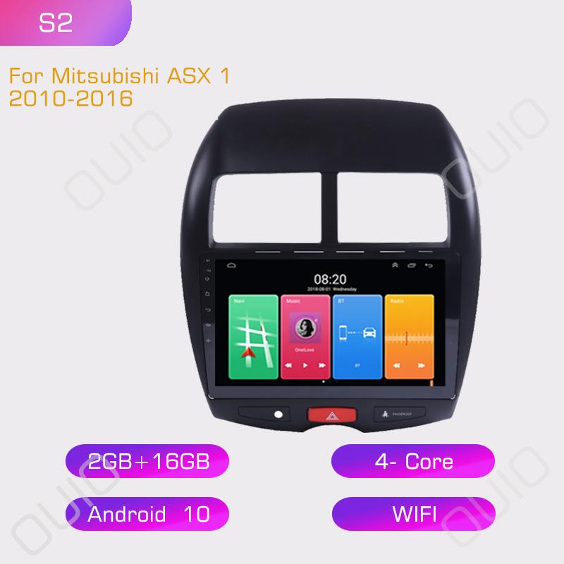 

2din 10-дюймовый автомобильный мультимедийный плеер стерео Carplay Auto GPS навигация для Mitsubishi ASX 1 2010 - 2016 C4 Peugeot 4008