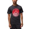 Jordan X PSG Collaboration FW24 M J Logo Print Outdoor Casual Sports Crew Neck Short Sleeve T-Shirt Unisex T-Shirt Black FV7728-045