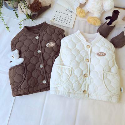 Gilet per neonato autunno e inverno imbottito capospalla ispessito maschietto e bambina gilet caldo per neonato gilet stile estero