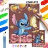 Disney Stitch digital oil painting painting art handmade diy gift home decoration