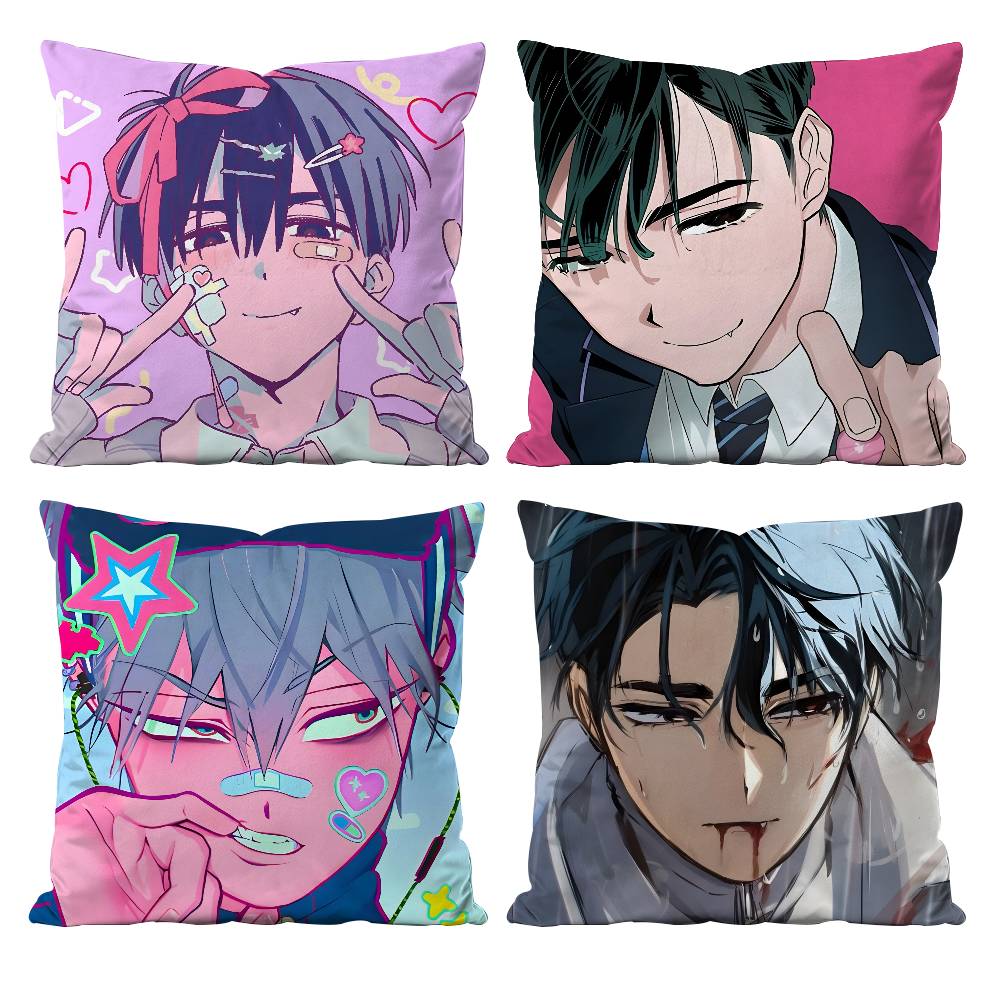 A-Alien S-Stage lvan Pillow Case Anti-dustmite Pillowcase Invisible zipper silky short plush Sofa cushion cover