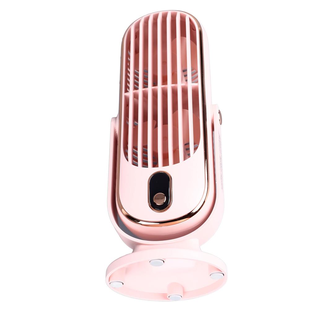 Wentylator Wieżowy Stołowy Przenośny Wtyk USB 5 Biegów Cichy Silnik Bezszczotkowy Wentylator Wieżowy do Samochodu Domu Różowy