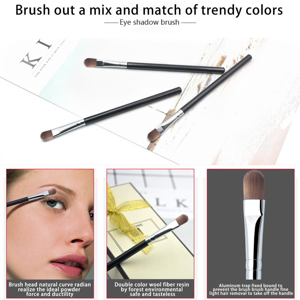Kurzstieliger Pinsel, Pinsel mit weichen Borsten, Lidschattenpinsel, Lippenpinsel, Tragbare Schönheits- und Make-up-Werkzeuge
