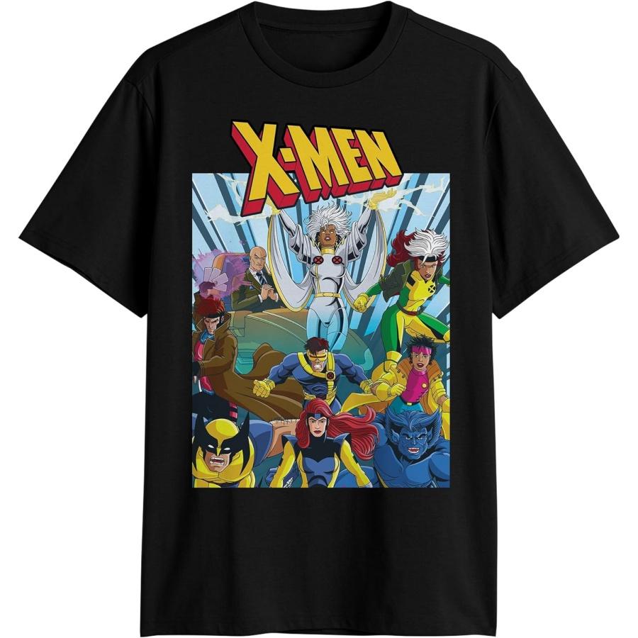 Marvel Люди Икс 97 Сила Команды Росомаха Циклоп Шторм Гамбит Взрослая Футболка S чёрный