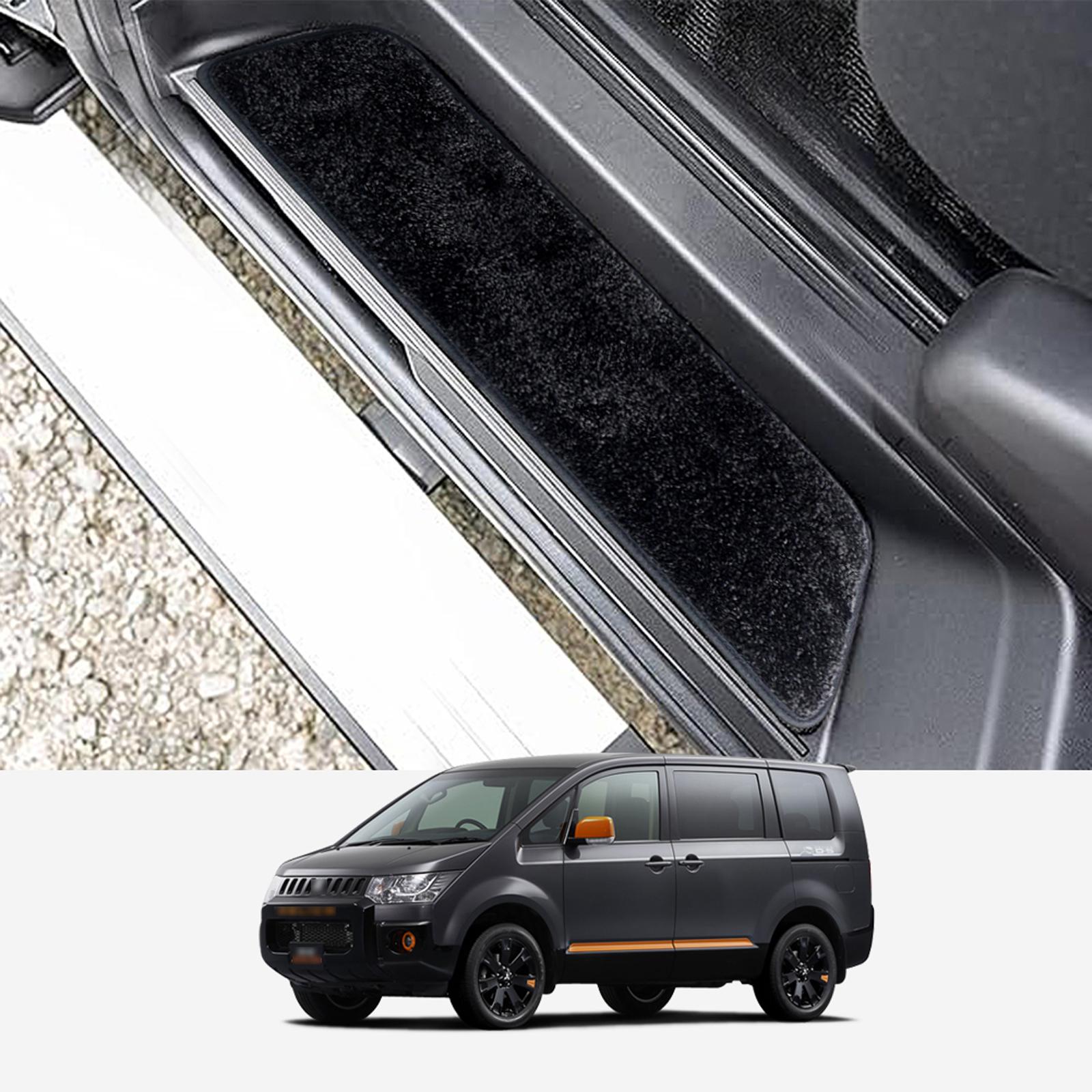 for Mitsubishi DELICA D:5 d5 2019 2020 Car Door Sill Protect Carpet Floor Mats Foot Pads Non-Slip Front Rear Pad 4pcs/Set